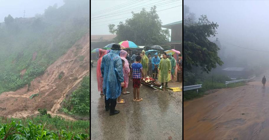 ထိုင်း-မြန်မာနယ်စပ်တွင် မြေပြိုမှုဖြစ်ပြီး ၂ ဦးသေ၊ ၂  ဦးဒဏ်ရာရ၊ ၄ ဦး ပျောက်ဆုံး