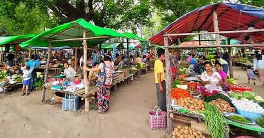 ပေါက်မြို့တွင် စားသောက်ကုန်ဈေးနှုန်းများ အဆမတန်မြင့်တက်