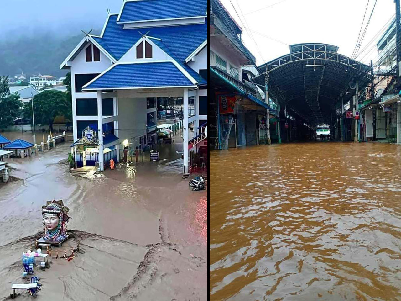 တာချီလိတ်တွင် ရေကြီး၊ ထိုင်း-မြန်မာ ချစ်ကြည်ရေးတံတား ရေကျော် 