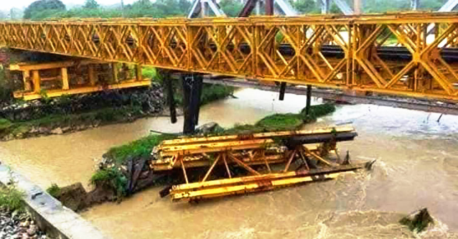 တံတား ၁ စင်း သံဘောင်ပြုတ်ထွက်မှုကြောင့် ရန်ကုန်-မန္တလေး ရထားပြေးဆွဲမှု ယာယီရပ်နား