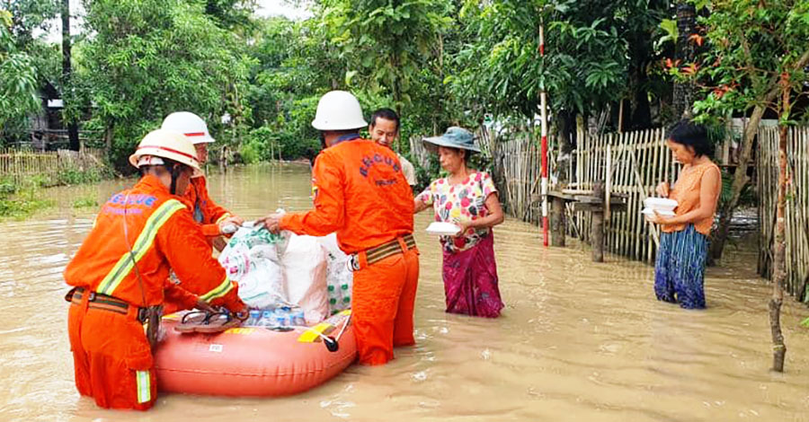 ဘက်ရဲမြို့တွင် ရေဘေးသင့်ပြည်သူများ အကူအညီလိုအပ်နေ