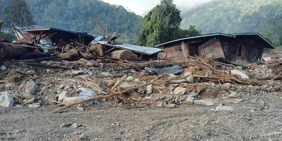 ဟိုပုံး မဲနယ်တောင်ဒေသတွင် ရေကြီး တောင်ပြိုမှုအတွင်း ဒေသခံ ၂၀ ကျော် သေဆုံး