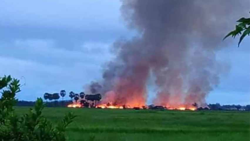 ပုလောတွင် စစ်တပ်က ပြည်သူ ၂ ဦးကို မီးရှို့သတ်ပြီး နေအိမ်များ မီးရှို့ဖျက်ဆီး
