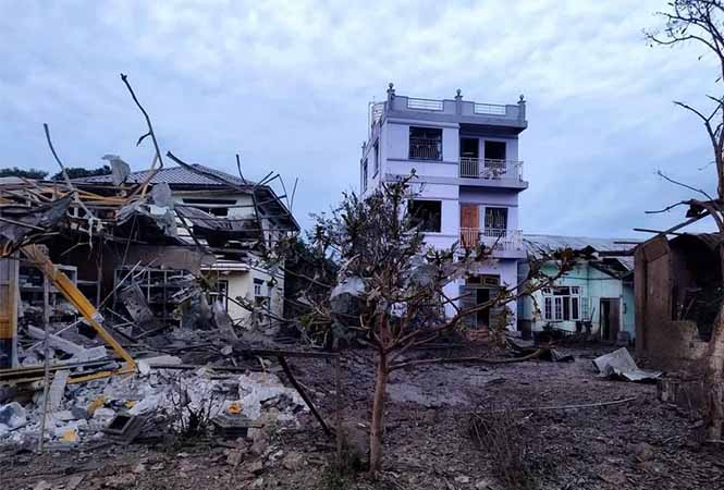 နောင်ချိုမြို့ကို စစ်ကောင်စီက လေကြောင်းဖြင့် ယနေ့ ဗုံးကြဲတိုက်ခိုက်