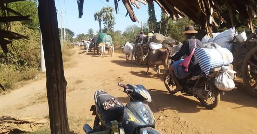 ပုလဲက ပျူရွာကို လေကြောင်းဖြင့် ရိက္ခာခဲယမ်းချပေး၊ ငဖဲတွင် စစ်ကြောင်းထိုးသဖြင့် ရွာလုံးကျွတ် ထွက်ပြေး
