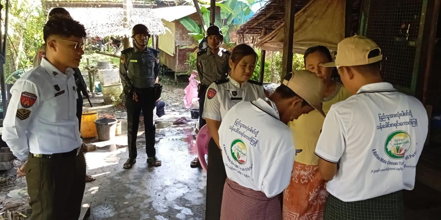 ဧရာဝတီတိုင်းတွင် စစ်ကောင်စီက သန်းခေါင်စာရင်း စတင်စမ်းသပ် ကောက်ယူနေ