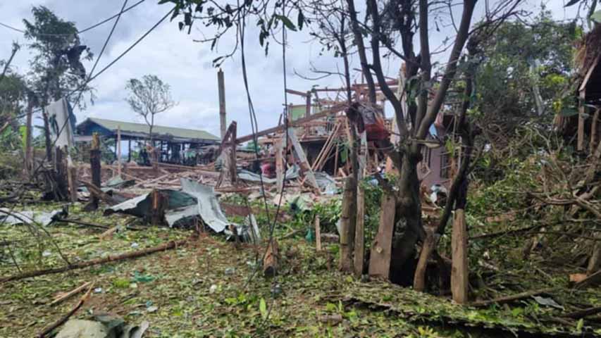 ကောလင်းတွင် စစ်တပ်က ဗုံးကြဲသဖြင့် ပြည်သူ ၆ ဦး သေဆုံးပြီး အများအပြား ဒဏ်ရာရ