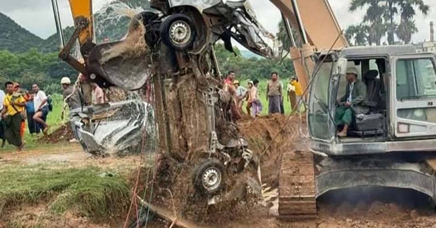 ကျောက်ဆည်တွင် ဒုဗိုလ်မှူးကြီး ၁ ဦး တောင်ကျချောင်းရေထဲ  မျောပါသေဆုံး