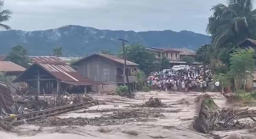 ရှမ်းတောင်နှင့်မြောက် ဆက်ထားသည့် ဆားတောင်တံတား ရေတိုက်စားပြီး ပြိုကျ