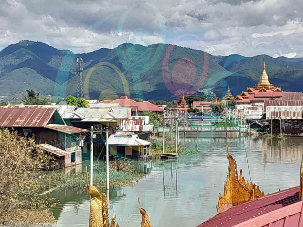 ရေကြီးနေသည့် အင်းလေးဒေသ မြင်ကွင်းများ