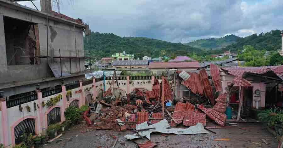 လားရှိုးမြို့ကို စစ်ကောင်စီတပ်က ၂ ရက် ဆက်တိုက် လေယာဉ်ဖြင့် ဗုံးထပ်ကြဲ