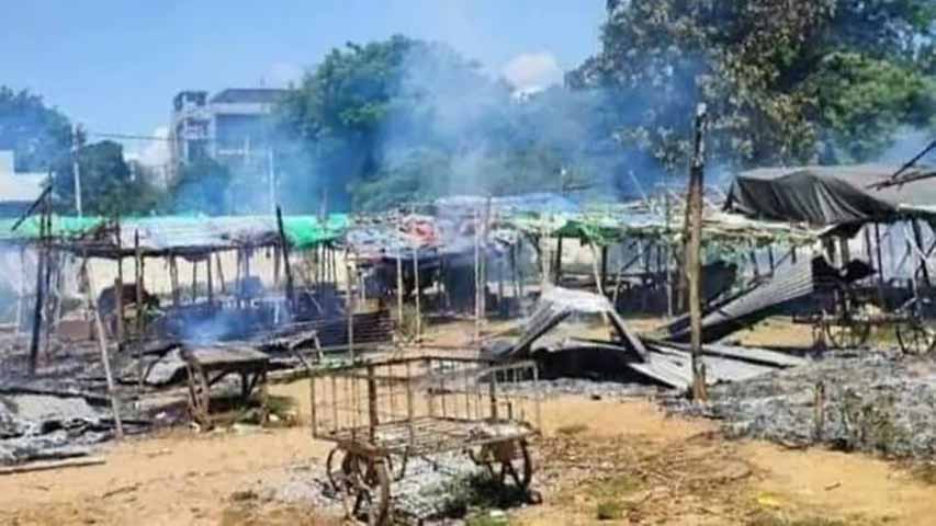 ရေစကြိုတွင်  နေအိမ်အချို့ ဓားပြတိုက်လုယက် မီးရှို့ဖျက်ဆီးခံရ