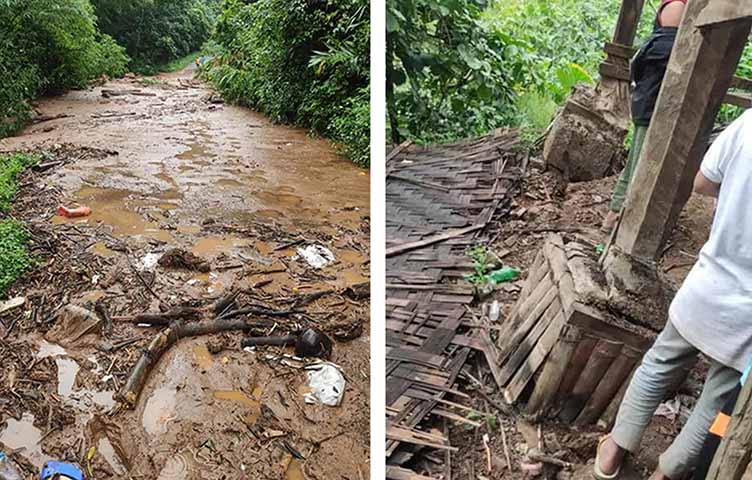 ဟိုပုံးတွင် မြေပြိုသဖြင့် ဟိုခိုးတရွာလုံး ရွှေ့ပြောင်းရ