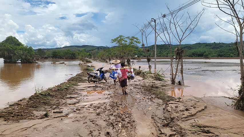 မိုင်းဆတ်မြို့နယ်က ရေဘေးဒုက္ခသည်များ ပြန်လည်ထူထောင်ရေးအကူအညီ လိုအပ်