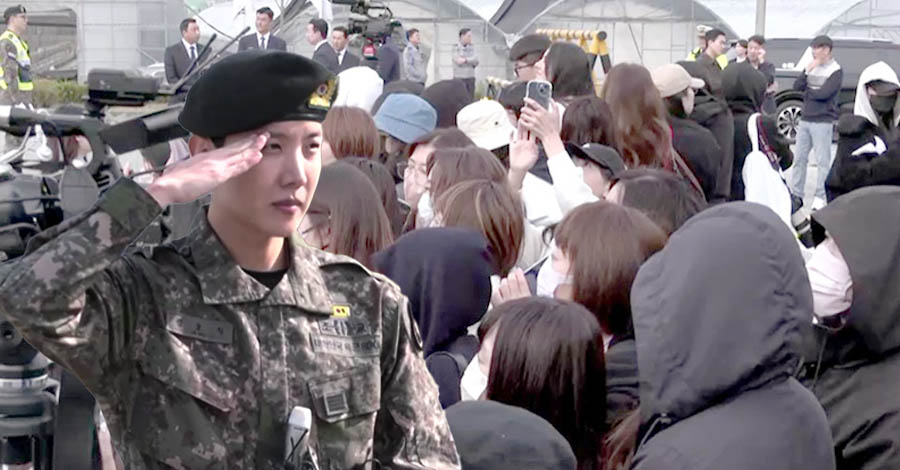 စစ်မှုထမ်းတာဝန်ပြီးဆုံးသည့် BTS အဖွဲ့မှ J-Hope ကို ပရိသတ်များကြိုဆို