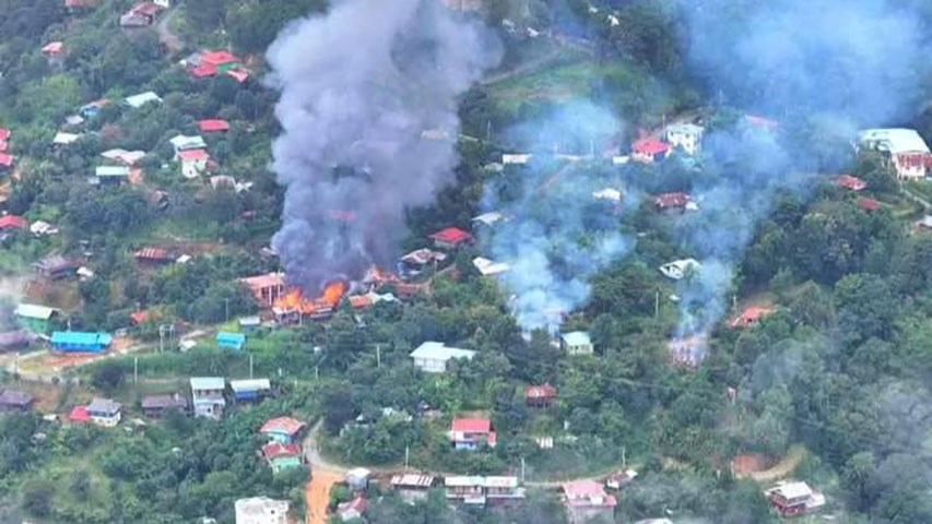 မင်းတပ်မြို့နယ်ကို စစ်ကောင်စီတပ်က လေယာဉ်ဖြင့် ဗုံးကြဲ
