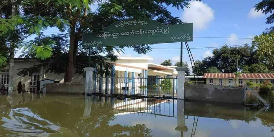 လွိုင်ကော်မြို့ ရေကျသွားသည့်နေရာများတွင် စာသင်ကျောင်းများပြန်ဖွင့်