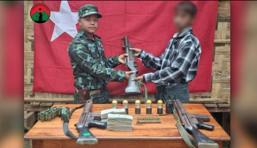 ထီးလင်းမြို့တွင် ပျူစောထီး ၁ ဦး သေနတ် ၃ လက်နှင့်အတူ အလင်းဝင်