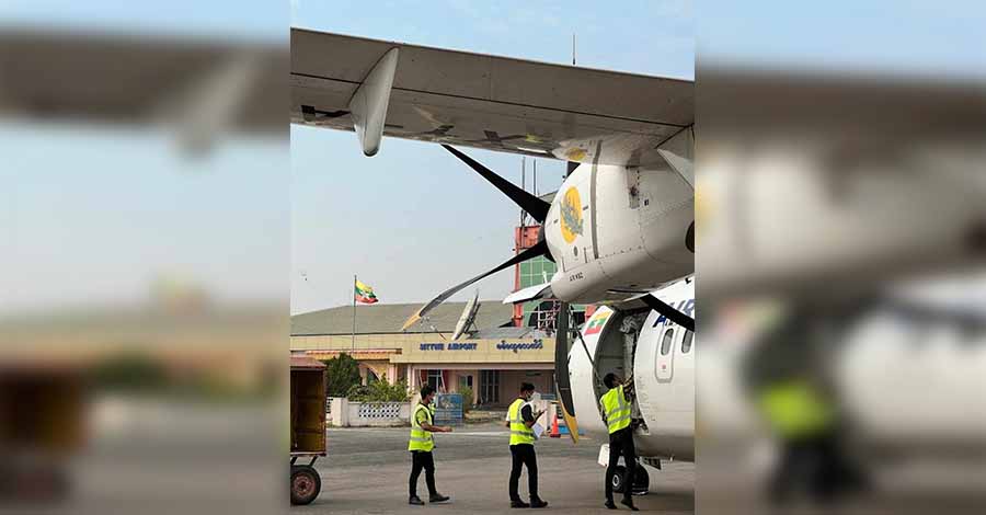 ရန်ကုန်-စစ်တွေ လေကြောင်းလိုင်းအချို့ ပျံသန်းမှု ရပ်နားထား