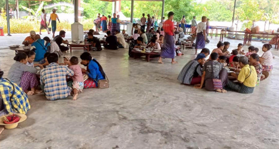 ကန့်ဘလူတွင် ဝါသဝ ပျူစောထီးနှင့် စစ်တပ်က ပြည်သူများကို ဖမ်းဆီးနေ