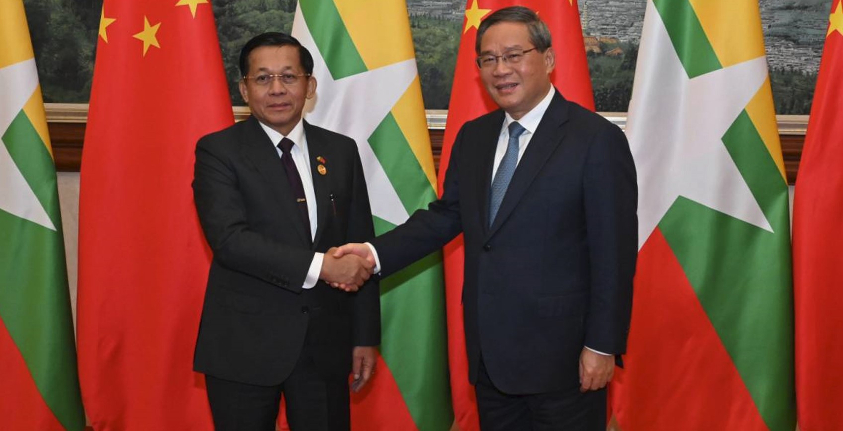 တရုတ်ဝန်ကြီးချုပ်နှင့် စစ်ခေါင်းဆောင်တွေ့ဆုံ၊ တရုတ်စီမံကိန်းများ ဘေးကင်းလုံခြုံရေး အစွမ်းကုန် ဆောင်ရွက်မည်ဟု ကတိပေး