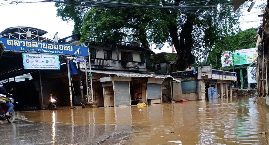 ထိုင်း-မြန်မာနယ်စပ် မယ်ဆိုင်တွင် ရေထပ်ကြီး ၊ မိုင်းဖြတ်တွင် ငလျင်လှုပ်