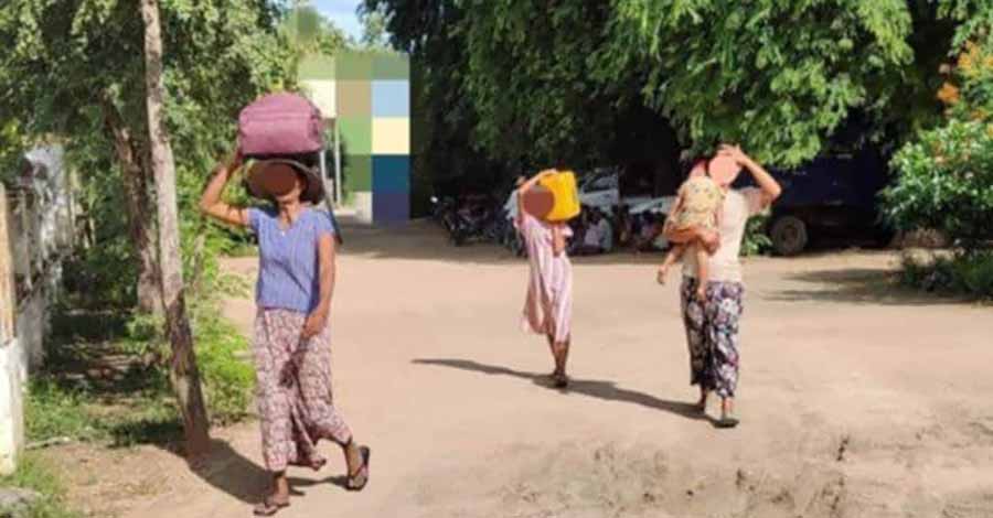 ရေဦးနှင့် တန့်ဆည်ကို စစ်ကြောင်းထိုး မီးရှို့နေသဖြင့် ဒေသခံအများအပြား ထွက်ပြေးနေရ