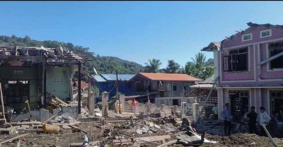 မိုင်းငေါ့တွင် စစ်တပ် ဗုံးကြဲတိုက်ခိုက်မှုကြောင့် ဒေသခံ ၅ ဦး ဒဏ်ရာရ