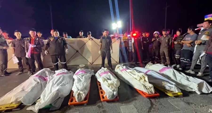 နခွန်းပထုန်တွင် တရားမဝင်မြန်မာများတင်လာသည့်ကားတိမ်းမှောက်၊ ယာဉ်မောင်းအပါ ၇ ဦး သေဆုံး 