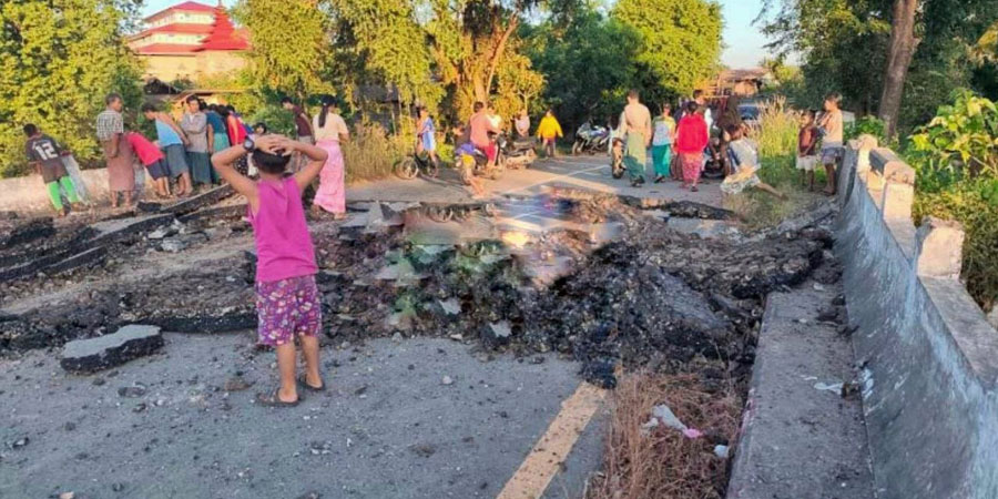 ရေး - ထားဝယ်လမ်းရှိ ကိုးမိုင်တံတား မိုင်းခွဲဖျက်ဆီးခံရ