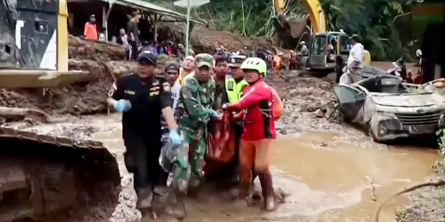 အင်ဒိုနီးရှားတွင် ရေကြီး မြေပြိုမှုကြောင့် လူ ၁၅ ဦး သေဆုံး