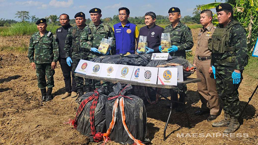 ထိုင်းစစ်တပ်က ‘ဝ’ တပ်ဖွဲ့နယ်မြေမှ ဖြတ်သန်းလာသည့် စိတ်ကြွဆေး ၂၆ သိန်း သိမ်းဆည်းရမိ 