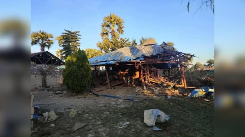 နွားထိုးကြီးတွင် ကိုရီးယားဘာသာစကားသင်တန်းကျောင်းကို စစ်တပ်ကဗုံးကြဲ၊  ၂ ဦး သေဆုံးပြီး ၁ ဦး ဒဏ်ရာရ