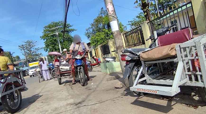 ရန်ကုန်တွင် ဘေးတွဲဆိုင်ကယ်မောင်းသူများကို အတင်းအကျပ် ကင်းစောင့်ခိုင်းနေ