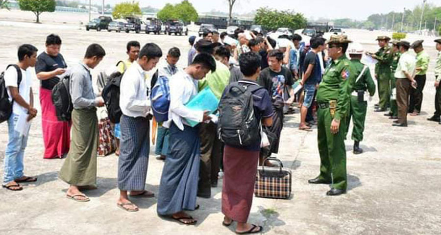 ရန်ကုန်တွင် အဓမ္မ စစ်မှုထမ်းစုဆောင်းမှုကြောင့် ပြည်သူများ စိုးရိမ် 