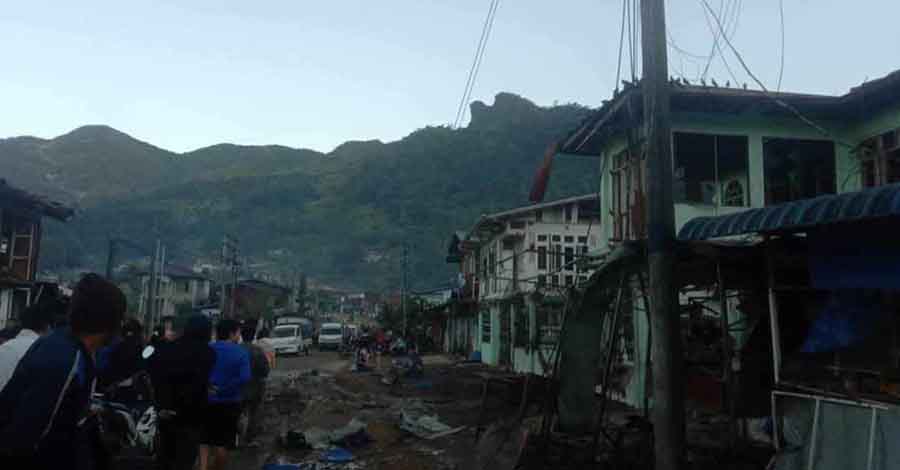 မိုးကုတ်တွင် အင်တာနက်နှင့် ဖုန်းလိုင်းများပြန်မရသေး 
