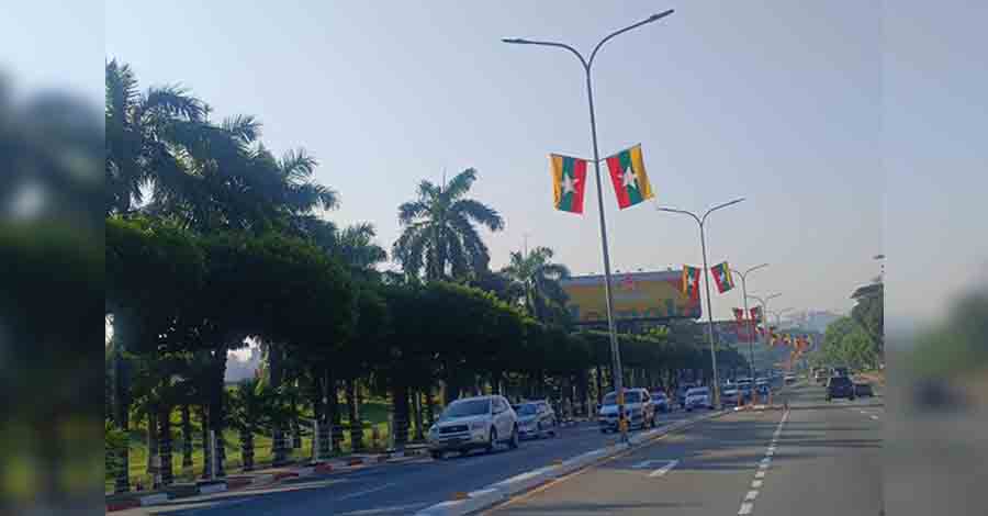 စစ်ခေါင်းဆောင် ရန်ကုန်ရောက်နေချိန် ပြည်လမ်းမတလျှောက် လုံခြုံရေးတင်းကျပ်