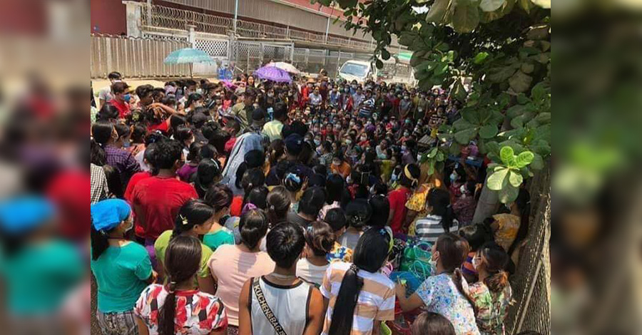 ရက်ရှည်အလုပ်ပိတ်ရက်တွင် စက်ရုံလုပ်သားအချို့ နားရက်မရ