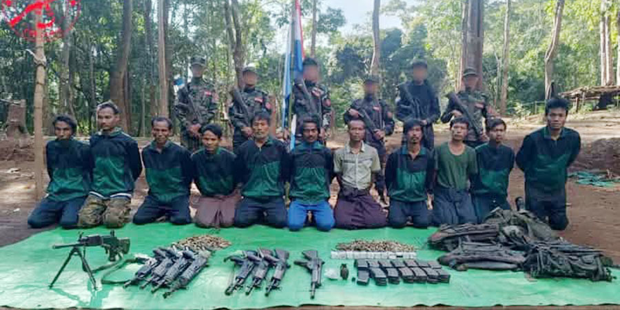 အမ်းမြို့သိမ်းတိုက်ပွဲမှ ထွက်ပြေးလာသည့် စစ်ကောင်စီတပ်ဖွဲ့ဝင် ၁၁ ဦးကို ဖမ်းမိ