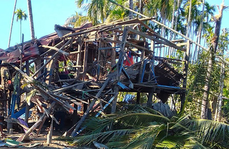 ကျောက်တော်မြို့က လူစည်ကားရာနေရာကို စစ်ကောင်စီဗုံးကြဲ