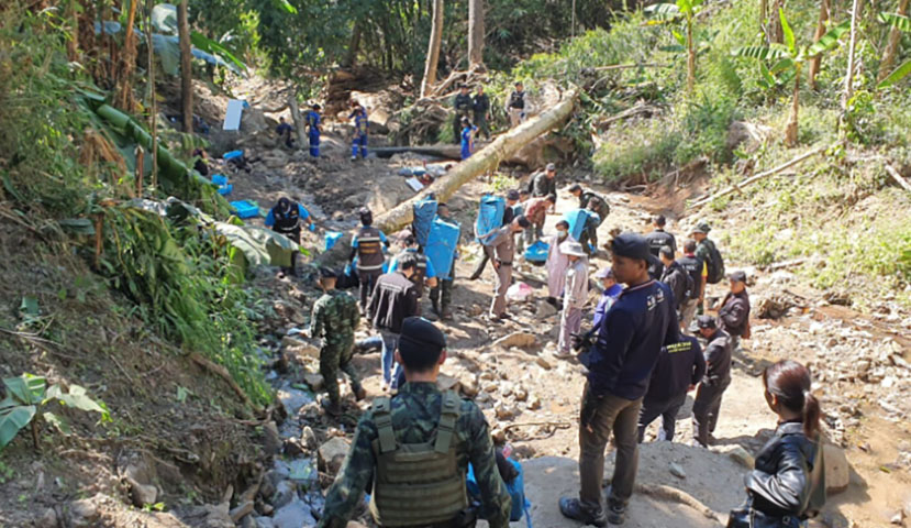 ထိုင်းစစ်တပ်နှင့် မူးယစ်မှောင်ခိုအဖွဲ့ပစ်ခတ်မှုဖြစ် ၄ ဦးသေဆုံး၊အိုက်စ်ဆေး ၁ တန်ကျော်ဖမ်းမိ 