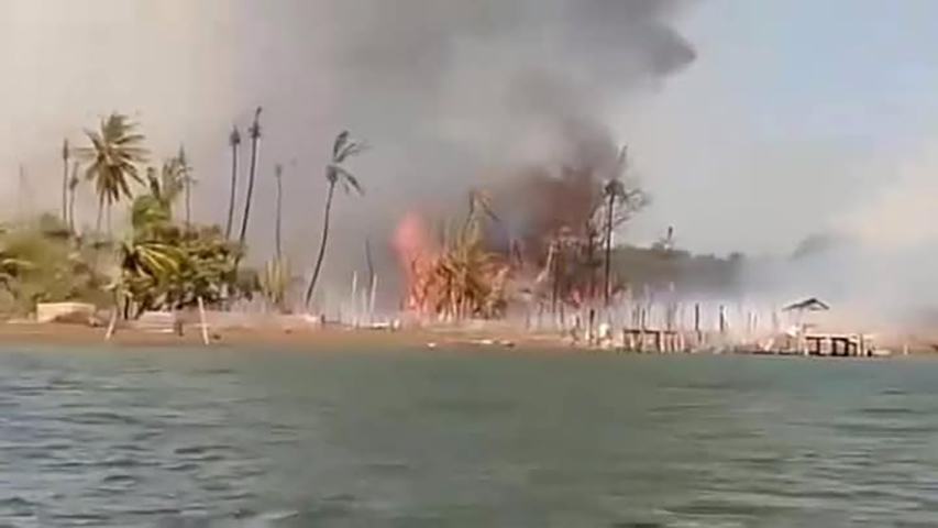 ရွှေသောင်ယံမြို့အနီး စစ်တပ်လေကြောင်းတိုက်ခိုက်မှုကြောင့် သံဃာ ၁ ပါး အပါအဝင် ၆ ဦးသေဆုံး