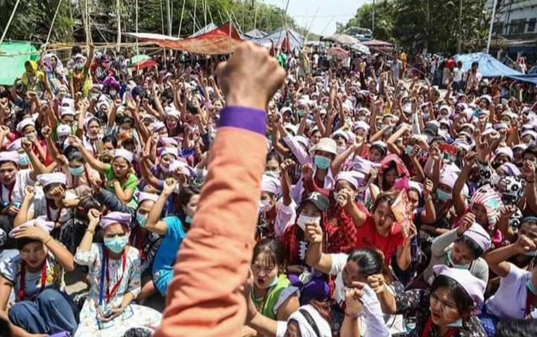 အလုပ်သမားအဖွဲ့ဖွဲ့စည်းနိုင်ဟု စစ်ကောင်စီ ဒုဝန်ကြီးပြောပြီးနောက် အလုပ်သမားသမဂ္ဂ ခေါင်းဆောင် အလုပ်ထုတ်ခံရ