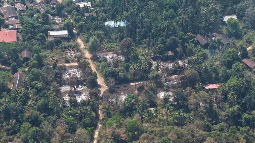 အနန်းကွင်းစစ်ရှောင်ကျေးရွာကို စစ်တပ်က မီးရှို့ဖျက်ဆီး
