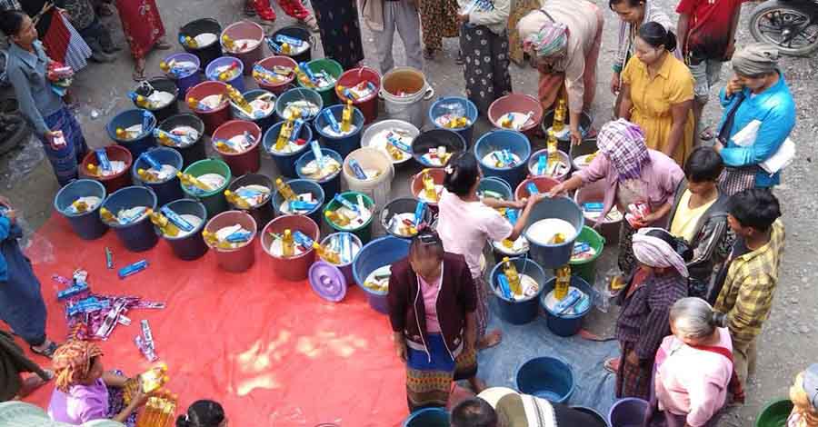 ကလေးမြို့နယ်က စစ်ဘေးရှောင်များကို သိန်း ၆၀ ဖိုးခန့်ထောက်ပံ့