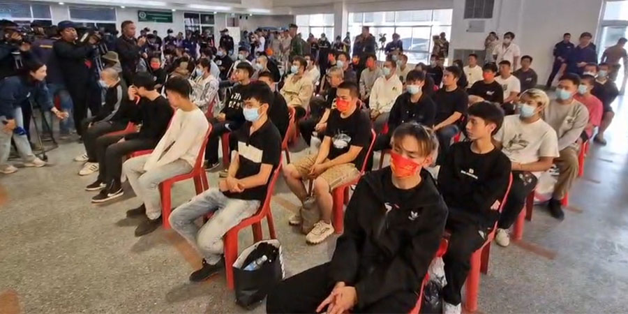 မြဝတီတွင် ဖမ်းဆီးခံရသည့် နိုင်ငံခြားသား ၆၀ ကျော်ကို ထိုင်းနိုင်ငံသို့ လွှဲပေး