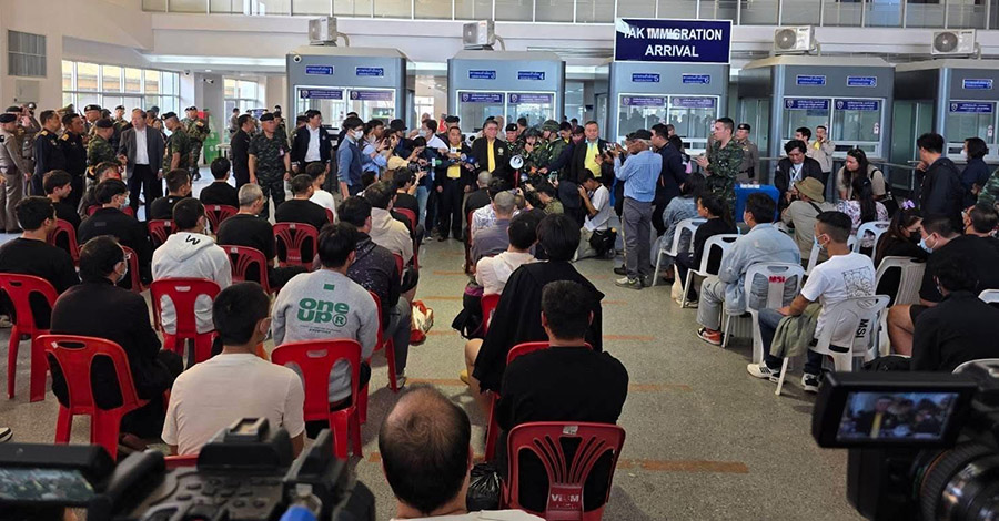 ကျားဖြန့်တွင်အဓမ္မခိုင်းခံရသူ ၆၀ ကျော်ကို ထိုင်း ပြန်ပို့၊ လုပ်ကိုင်နေသူ ၇၀ ခန့်ဖမ်းမိ