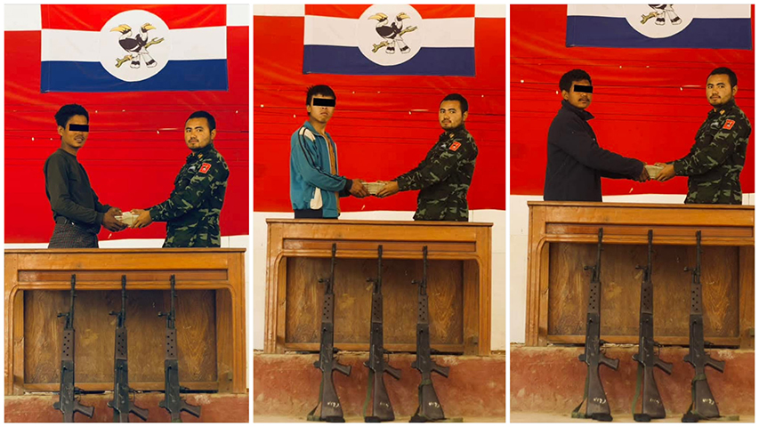 ချင်းပြည်နယ်တွင် စစ်ကောင်စီတပ်သား ၄ ဦး လက်နက်နှင့် CNA ထံ အလင်းဝင်