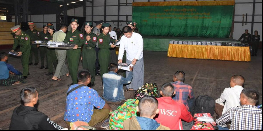 သာပေါင်းတွင် စစ်မှုထမ်းမရှာနိုင်သည့် ရပ်ကျေးစာရေးများအား နုတ်ထွက်ခိုင်း