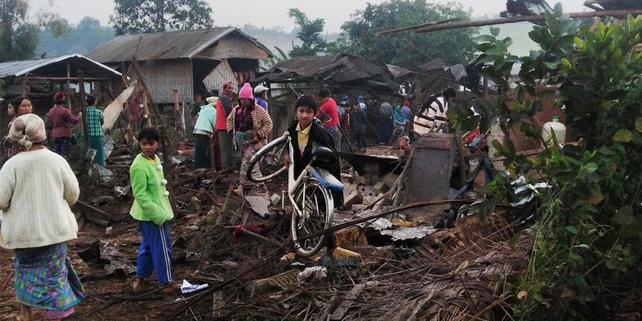 နောင်ချိုမြို့ကို စစ်ကောင်စီက ဆက်တိုက်ဗုံးကြဲ၊ ဒေသခံများ ထိခိုက်သေဆုံး